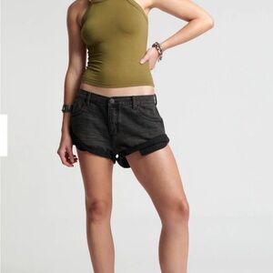Classic Black Jean Shorts for Women